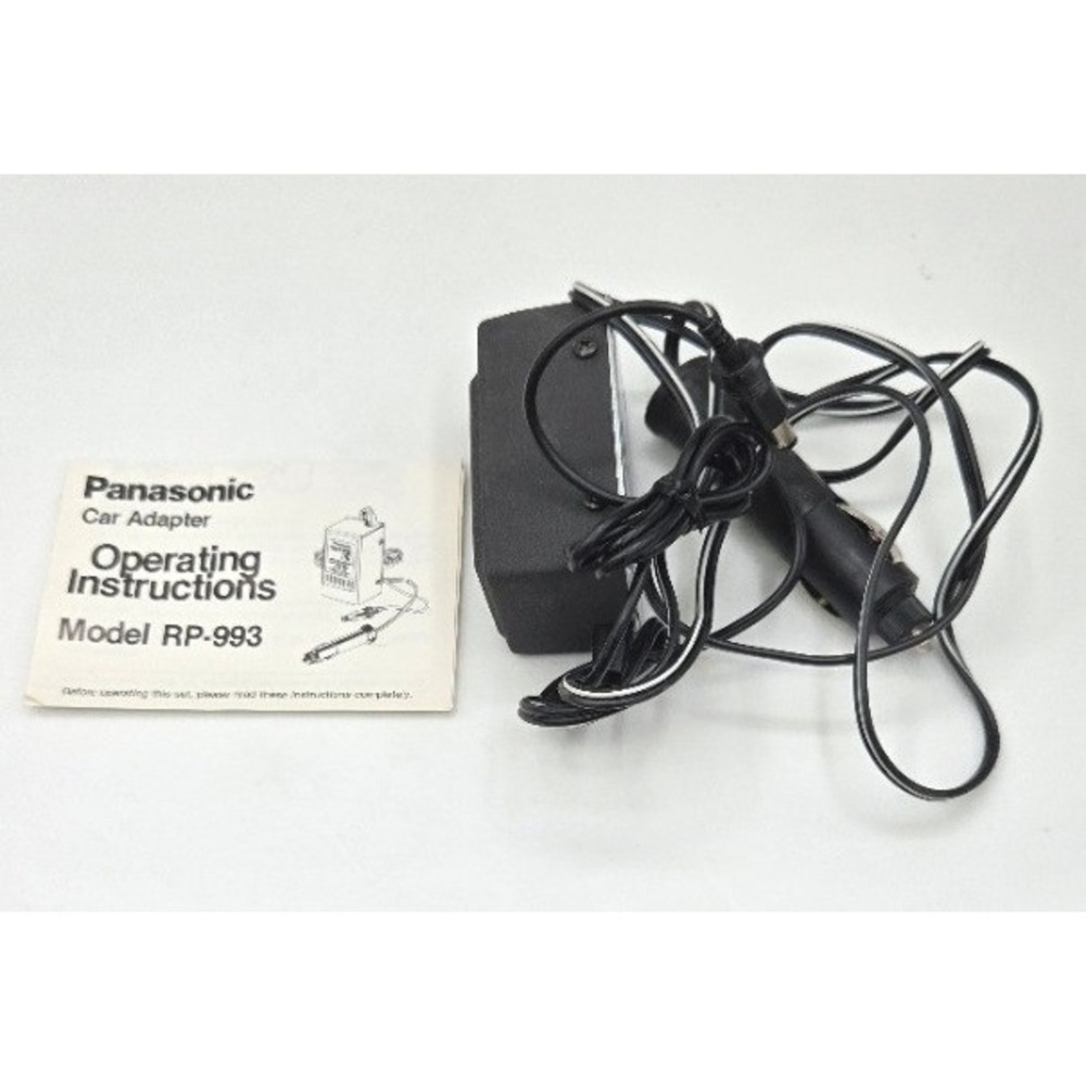 Vintage Panasonic RP-993 Car Adaptor with Original Box & Manual - Japan